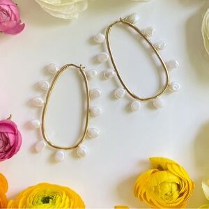 Nicola Bathie pearl hoops
